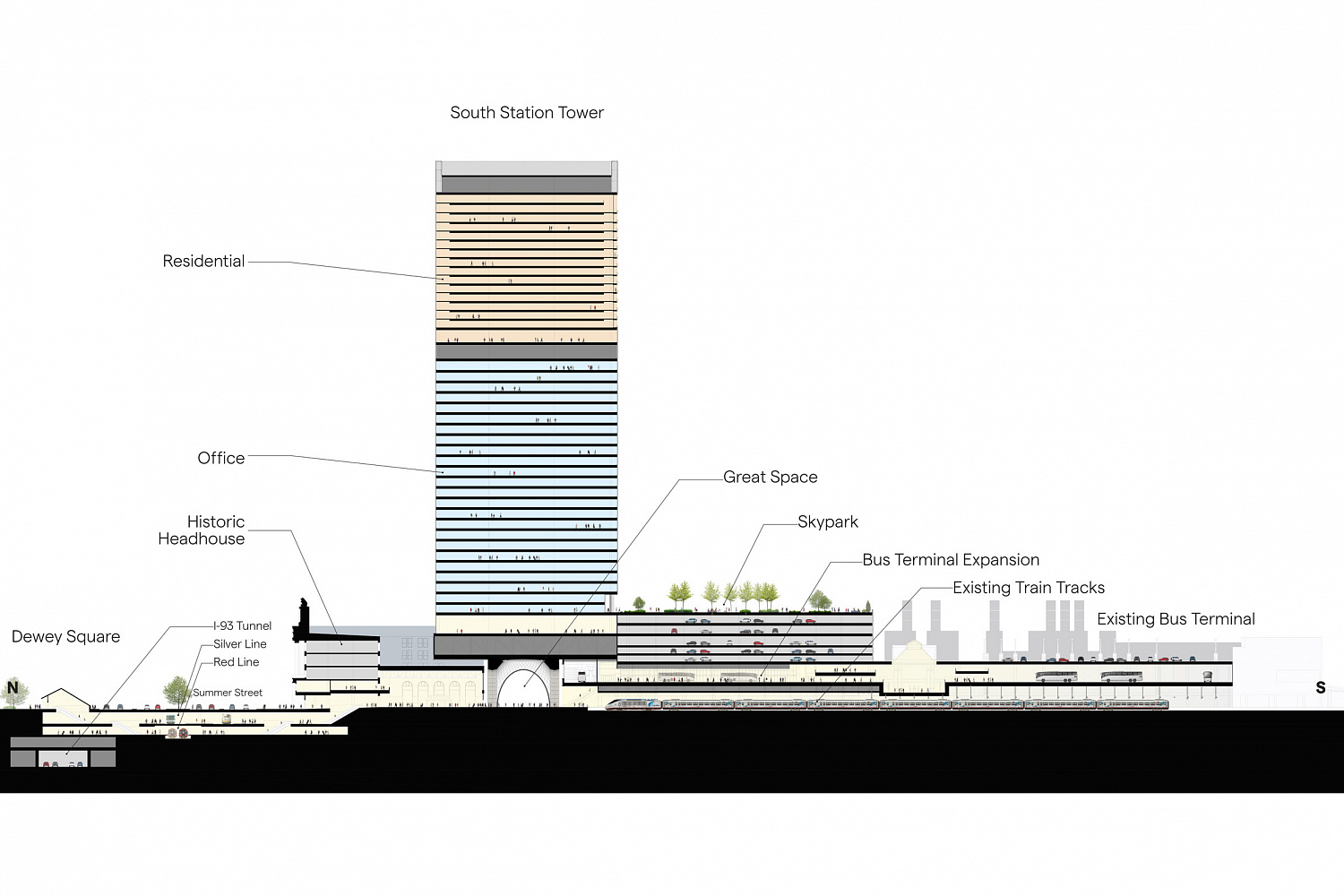 Pelli Clarke & Partners изменила горизонт Бостона с небоскрёбом над историческим вокзалом